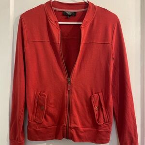 Talbots Women's Bold Red Bomber Jacket